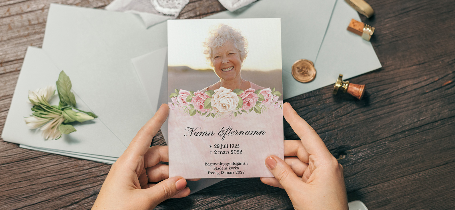 Programkort till begravningen Halmstad – Fina programkort till begravningar i Halmstad med omnejd